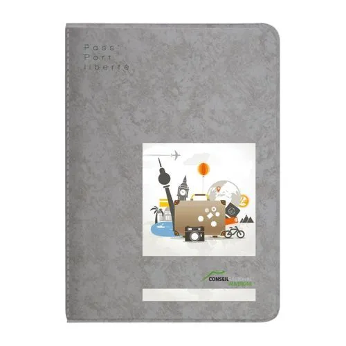 COUV. PASSEPORT PVC MARBRE