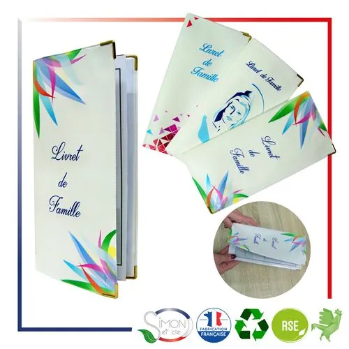 COUVERTURE PVC - POUR LIVRET DE FAMILLE- PERSONNALISATION 100% QUADRI