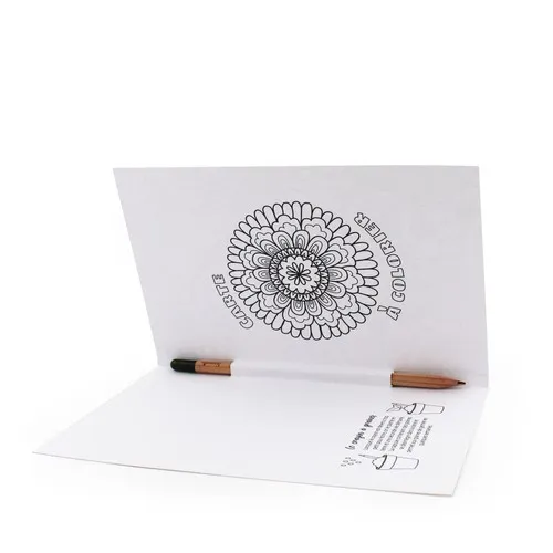 Crayon à graines mine multicolore carte à colorier