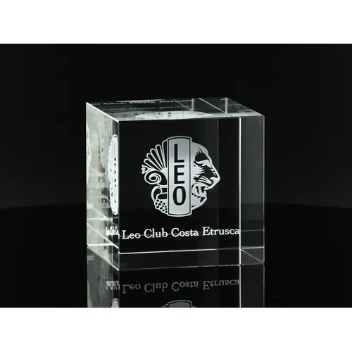 Cube en cristal personnalisable