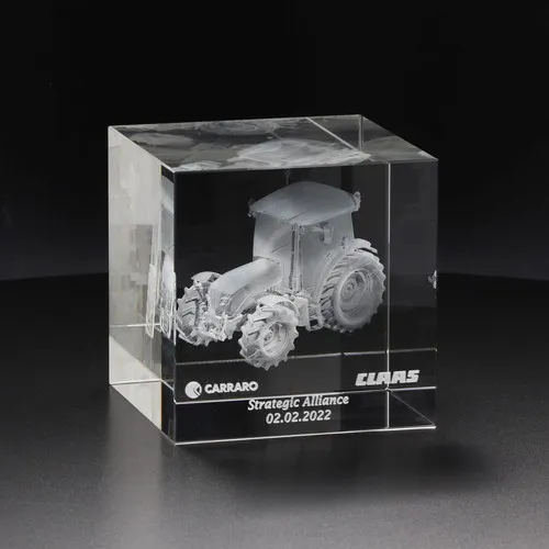 Cube en cristal personnalisable