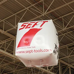 Fabrication de cube et formes spéciales gonflable.