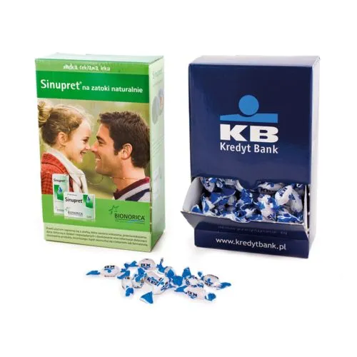 Affichage avec mini friandises