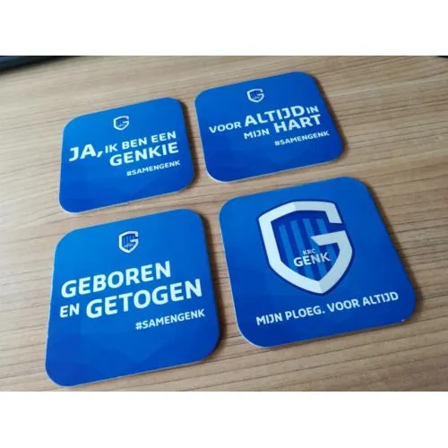 Sous-verres publicitaires double-face personnalisés - Impression premium