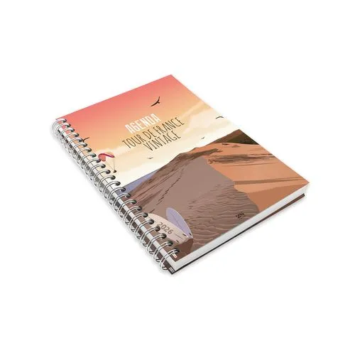AGENDA SCRIPT BOOK 2026 - 226 x 298 mm - SPIRALE BLANCHE - COUVERTURE PELLICULAGE BRILLANT