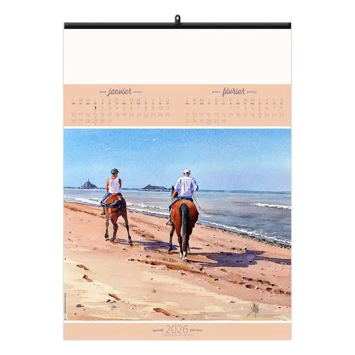 BLEU DE MER 2026 - 6 FEUILLETS - RELIURE BAGUETTE - MARQUAGE 1 COULEUR