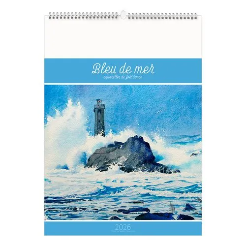 BLEU DE MER 2026 - 6 FEUILLETS - RELIURE BAGUETTE - MARQUAGE 1 COULEUR