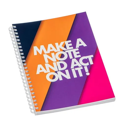 Bloc-notes spirale A5 personnalisé - Couverture souple imprimée