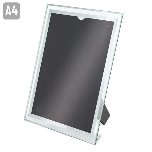 CADRE EN VERRE DIPLÔME A4 "BISEL"