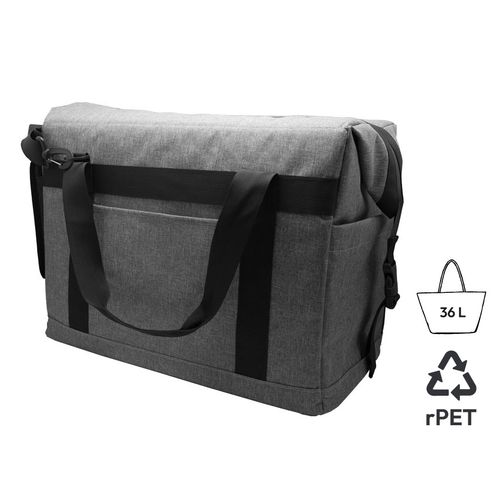 Sac isotherme 15L gris chiné personnalisable - Décapsuleur intégré