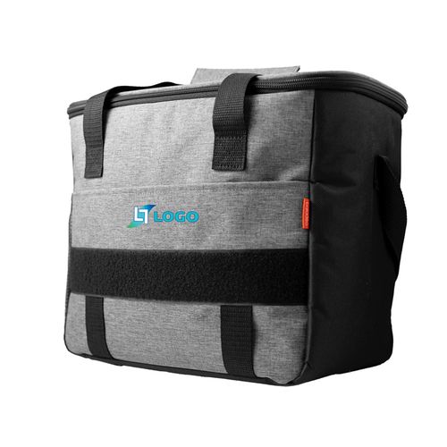 Sac isotherme 15L gris chiné personnalisable - Décapsuleur intégré