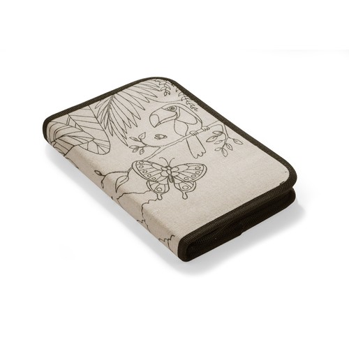Set de coloriage personnalisable avec 12 crayons et taille-crayon