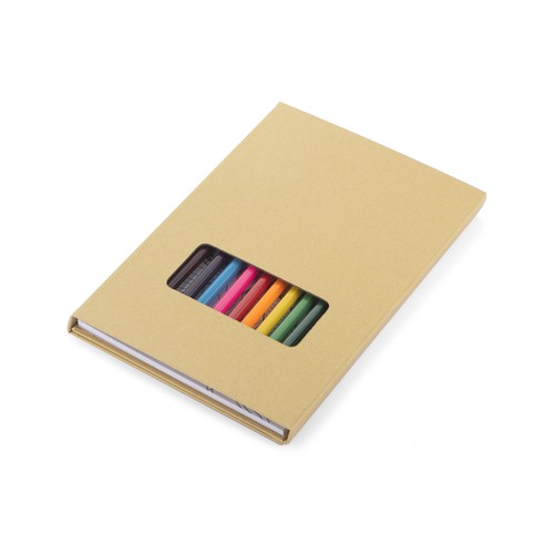 Set de coloriage personnalisable avec 12 crayons et taille-crayon