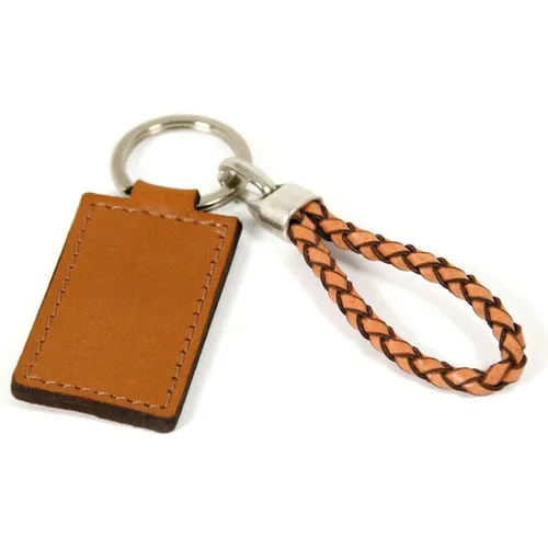 Porte-clés Cuir Premium Personnalisable avec Logo Métallique