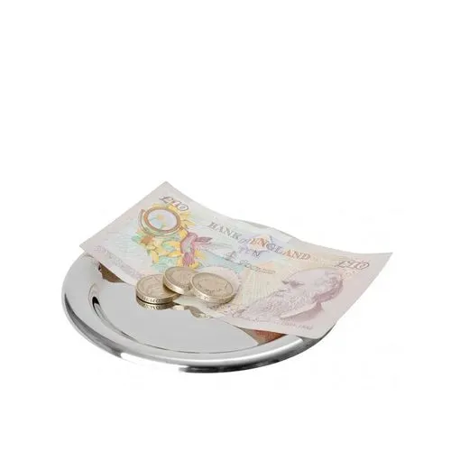 Plateau ramasse-monnaie en acier inoxydable personnalisable