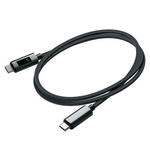 Câble USB-C Tressé avec Écran LED - 100% Recyclé et Personnalisable