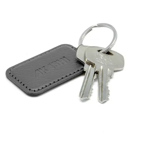 PORTE-CLE CUIR RECYCLÉ GRIS - MADE IN EUROPE