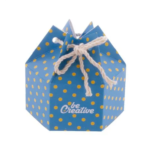 Boîte cadeau hexagonale CreaBox HexaCord S