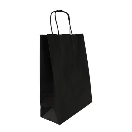 Sac Papier Kraft Argent Personnalisable - Anses Torsadées
