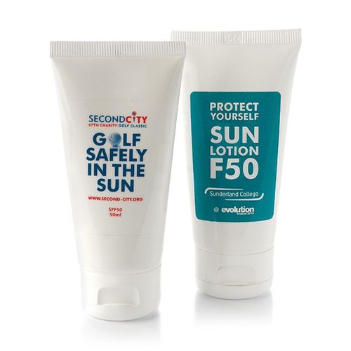 Lait Solaire SPF50 Personnalisable 50ml - Cadeau d'Entreprise