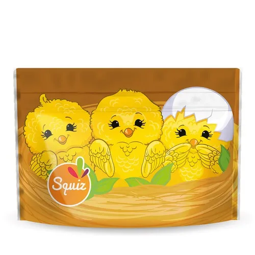 Sac à Goûter Réutilisable Motif Poussins - Fermeture Scratch