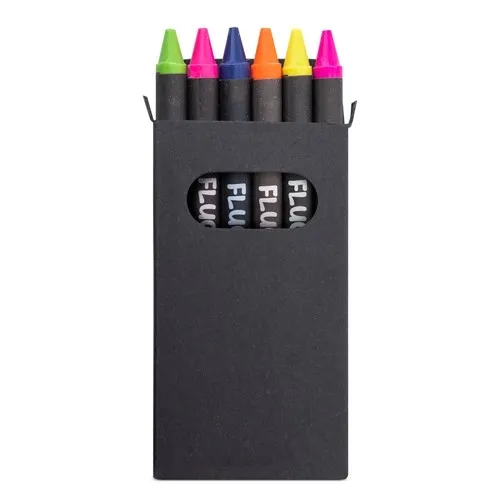 SET DE 6 CRAYONS Á LA CIRE FLUOR “LUMYNI”