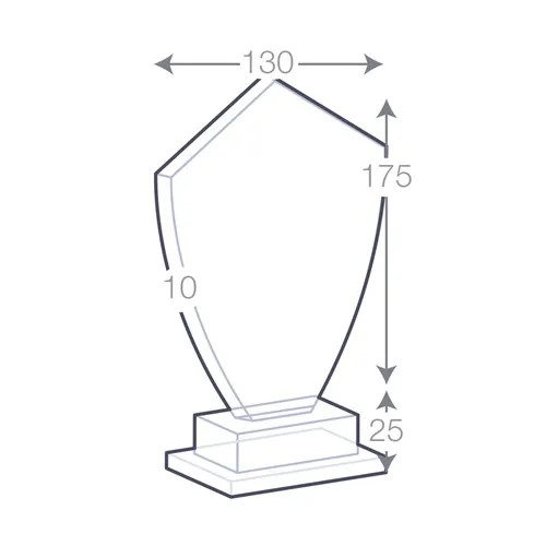 Trophée Emblème en Verre Personnalisable - Fabrication France Express