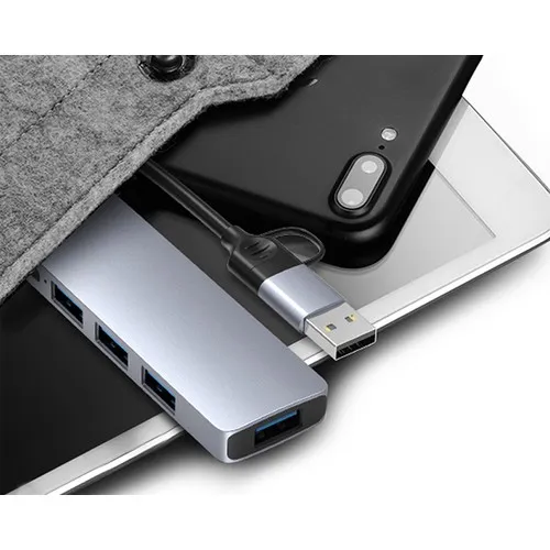 Hub USB-C 4 en 1 Personnalisable - Station d'Accueil Professionnelle