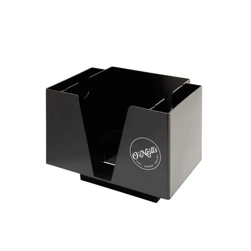 Support de bar 3 compartiments noir personnalisable