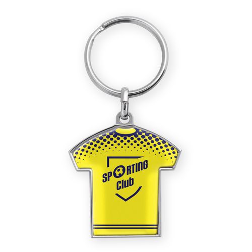 Porte-clés Maillot Zamac Personnalisable - Finition Nickel Brillant