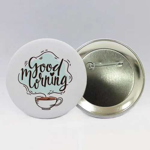 Badge EPINGLE rond Brillant 25 mm