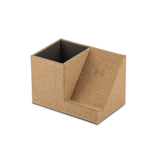 Organisateur de bureau 5-en-1 avec chargeur sans fil 5W personnalisable