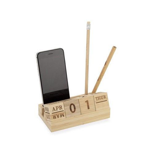 Organisateur de bureau 5-en-1 avec chargeur sans fil 5W personnalisable