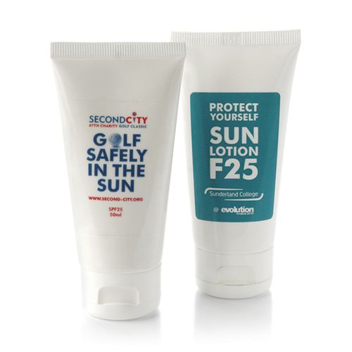 Lait Solaire SPF25 Personnalisable 50ml - Cadeau Publicitaire