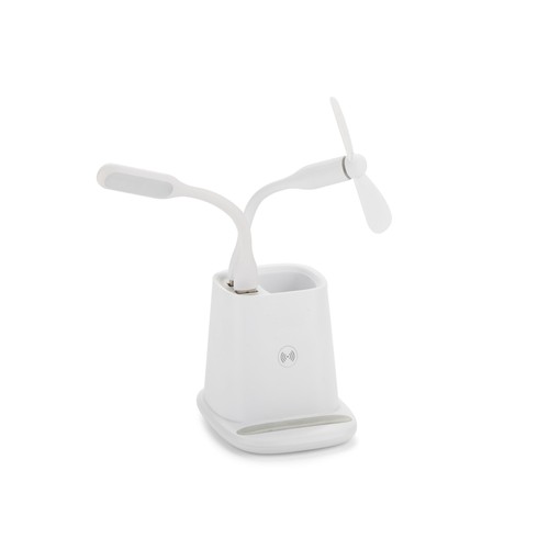 Organiseur de Bureau Multifonction avec Chargeur sans Fil USB
