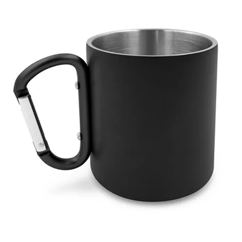 Mug en acier inoxydable 280 ml avec mousqueton | Pari