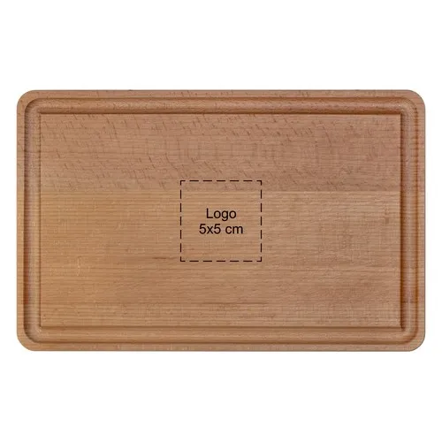 Planche à Servir Hêtre avec Rigole 25x16 cm Personnalisable