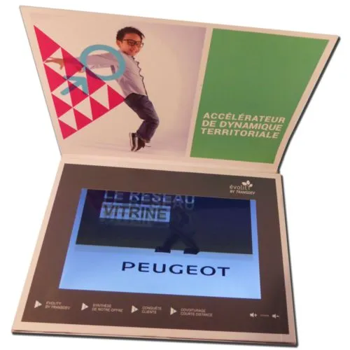 Carte vidéo personnalisée pour appels d'offres - Écran HD intégré