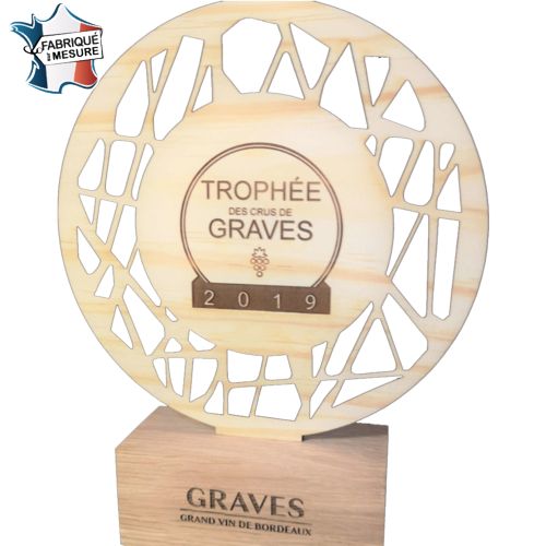 Trophée Bois Personnalisable Made in France - Sur Mesure