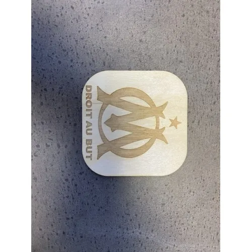 Dessous de verre peuplier personnalisé Made in France - Gravure laser