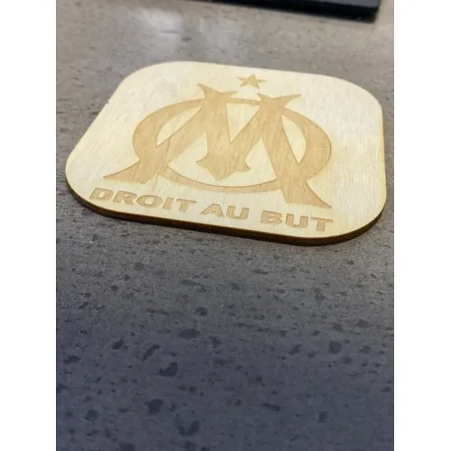 Dessous de verre peuplier personnalisé Made in France - Gravure laser