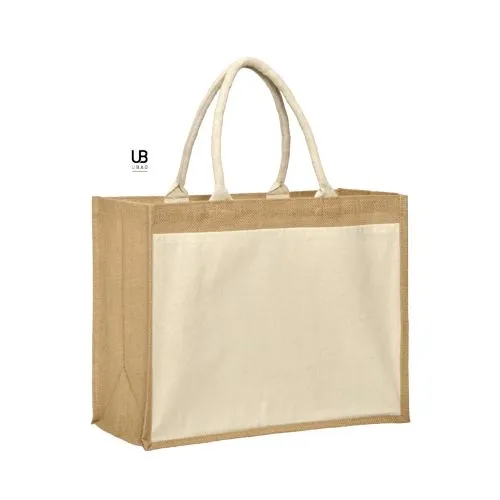 Sac Shopping Jute Personnalisable avec Poche Avant - CAIRNS