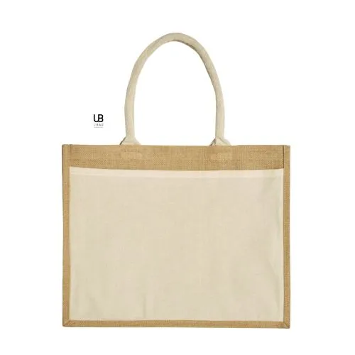 Sac Shopping Jute Personnalisable avec Poche Avant - CAIRNS