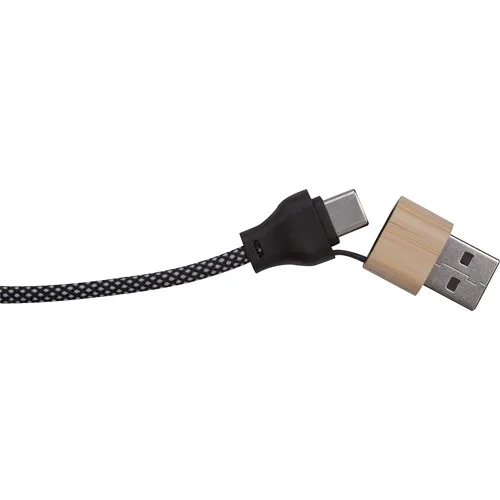 Câble de Chargement Rapide USB-C 3m en Bambou Personnalisable