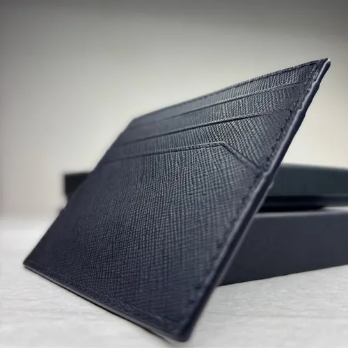 Porte-Cartes Cuir Saffiano Personnalisable avec Protection RFID