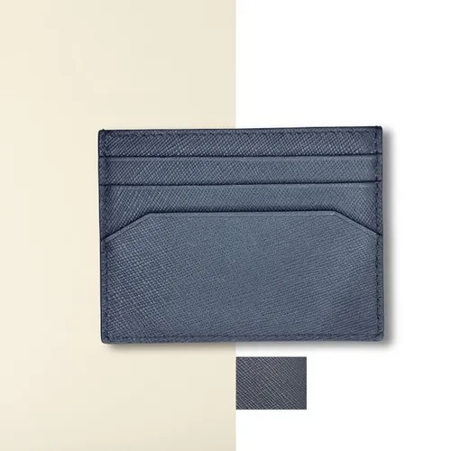 Porte-Cartes Cuir Saffiano Personnalisable avec Protection RFID