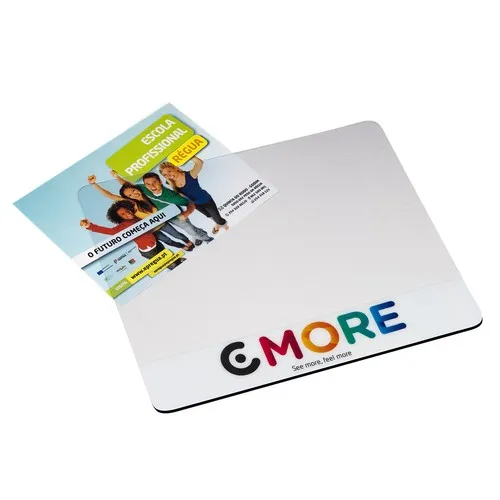 Tapis de souris personnalisable avec insert transparent - Marquage haute qualité