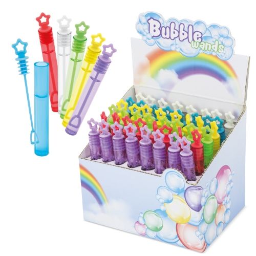 Mini Tubes à Bulles Publicitaires Étoiles - Présentoir 48 unités