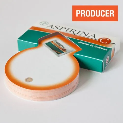 Bloc-notes adhésif personnalisé en boîtier carton recyclé sur mesure