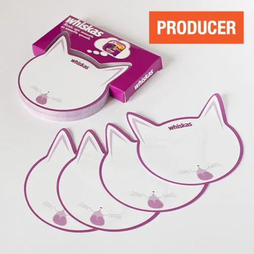 Bloc-notes adhésif personnalisé en boîtier carton recyclé sur mesure